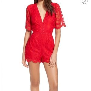 Socialite Lace Romper in Periwinkle